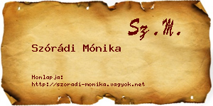 Szórádi Mónika névjegykártya